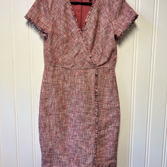 Banana Republic Dresses & Skirts - Banana Republic Pink Tweed Midi Dress Size 14